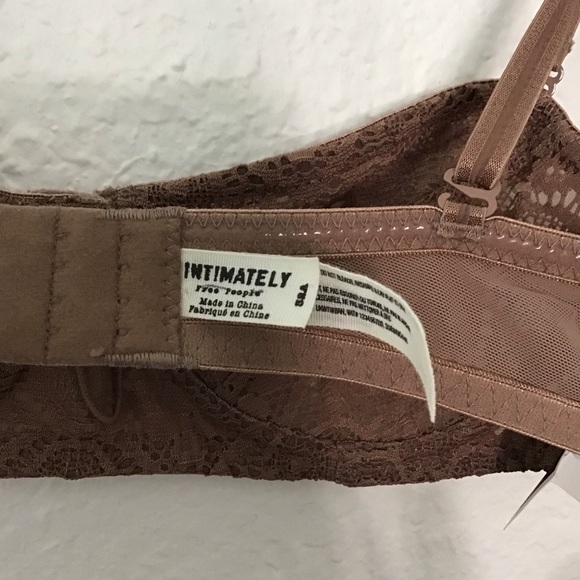 NWT Intimately Free People Mocha Brown Crochet Lace Balconette Bra Size 32A - Picture 5 of 5
